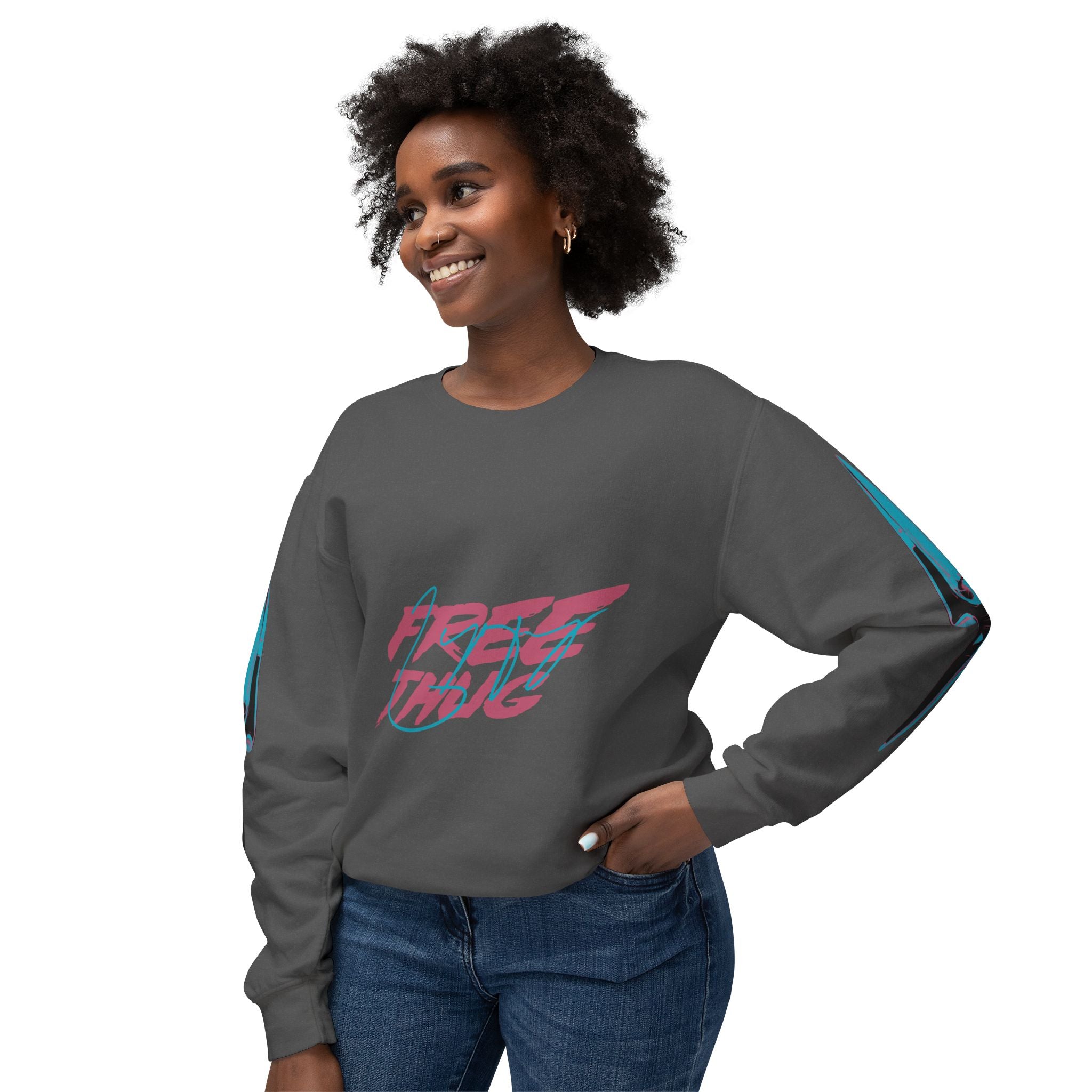 Free Thug Lightweight Crewneck Sweatshirt