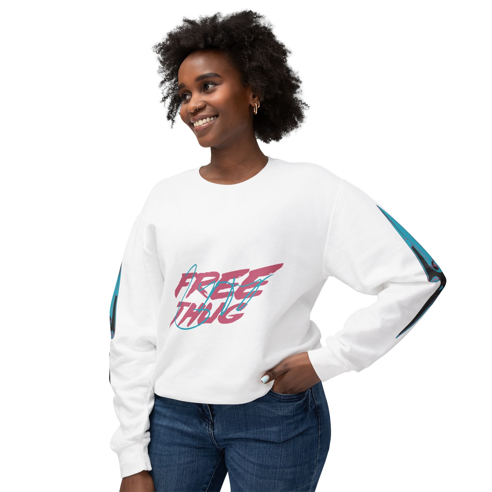 Free Thug Lightweight Crewneck Sweatshirt